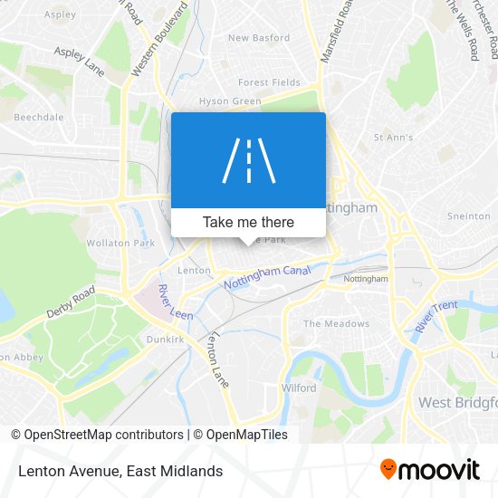 Lenton Avenue map