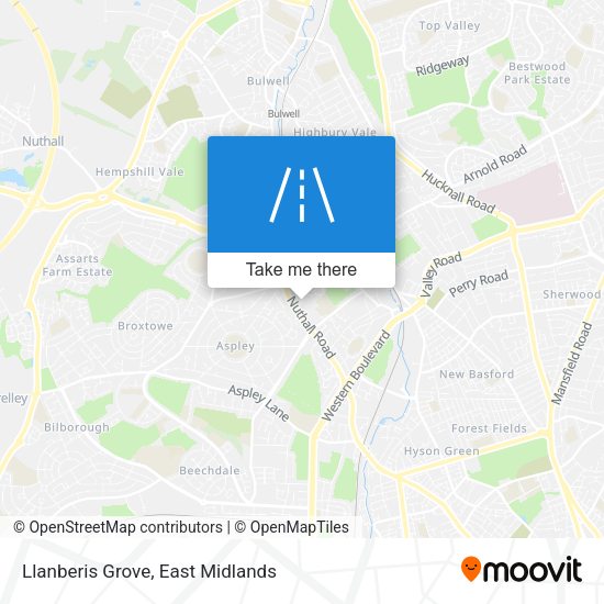 Llanberis Grove map