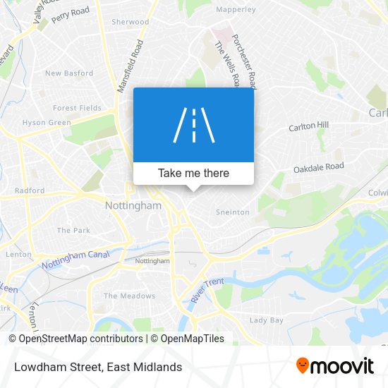 Lowdham Street map