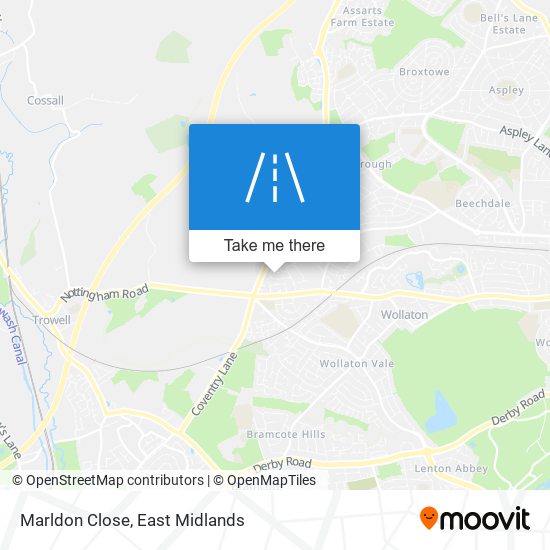 Marldon Close map