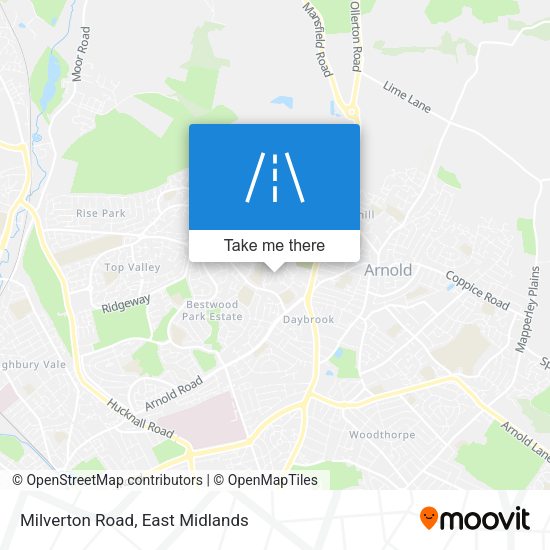 Milverton Road map