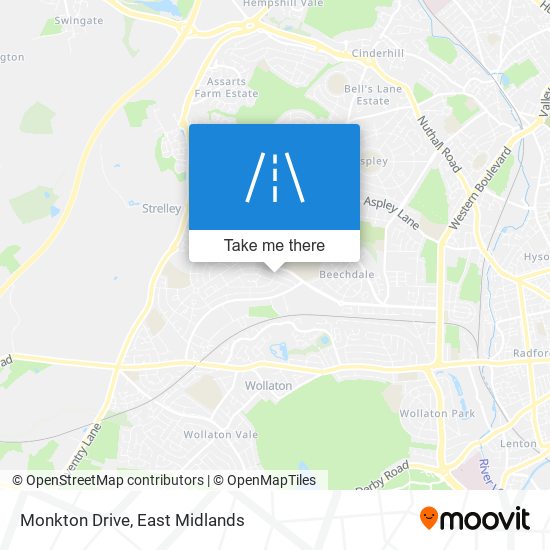 Monkton Drive map