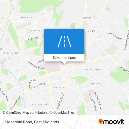 Mossdale Road map