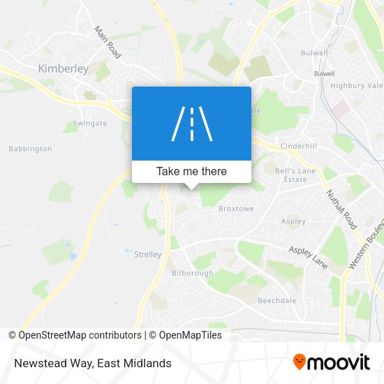 Newstead Way map