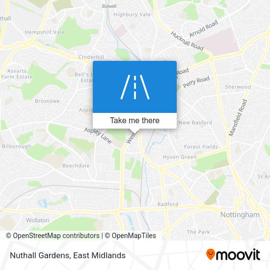 Nuthall Gardens map