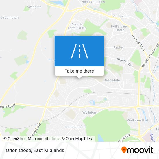 Orion Close map