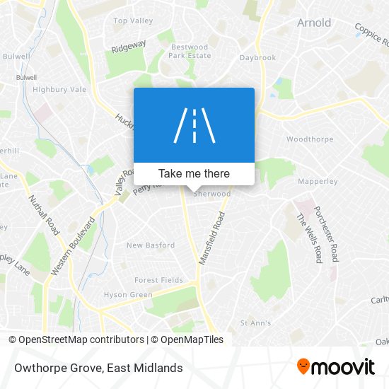 Owthorpe Grove map