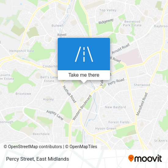 Percy Street map