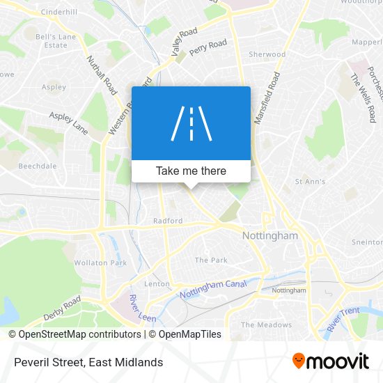 Peveril Street map
