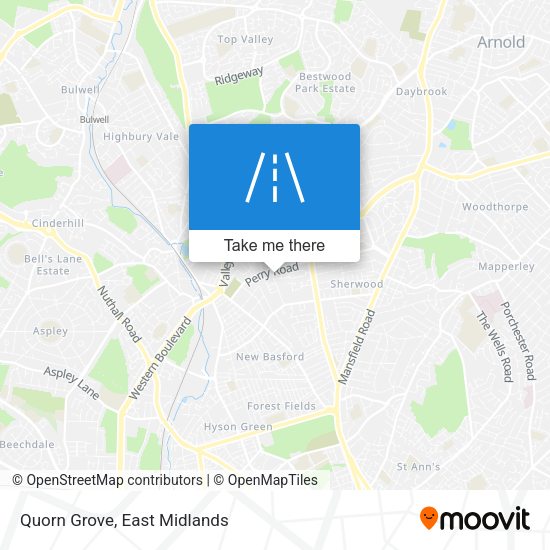 Quorn Grove map
