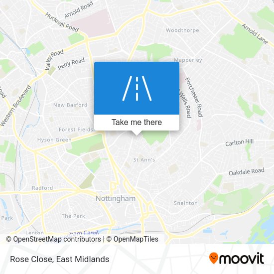 Rose Close map