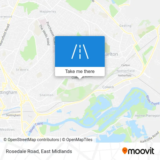 Rosedale Road map
