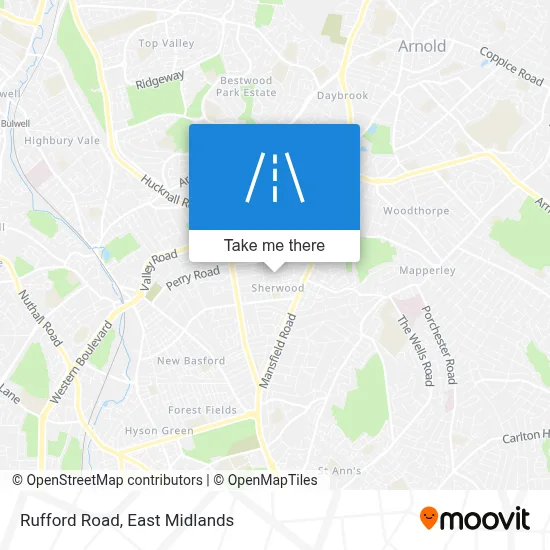 Rufford Road map