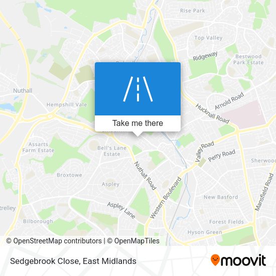 Sedgebrook Close map