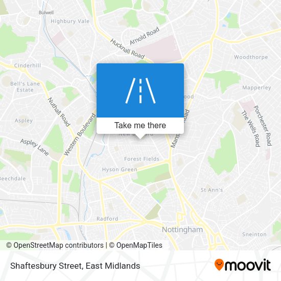 Shaftesbury Street map
