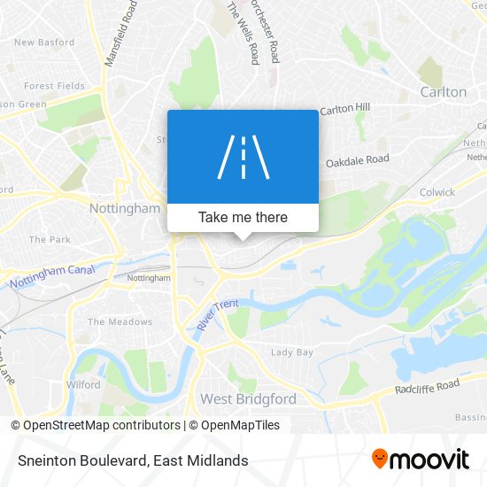 Sneinton Boulevard map