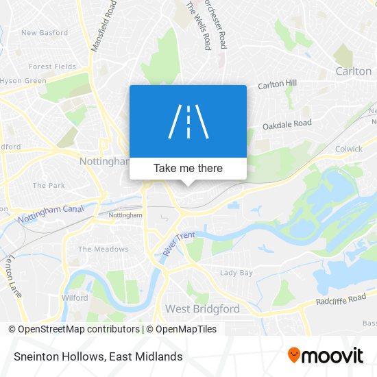 Sneinton Hollows map