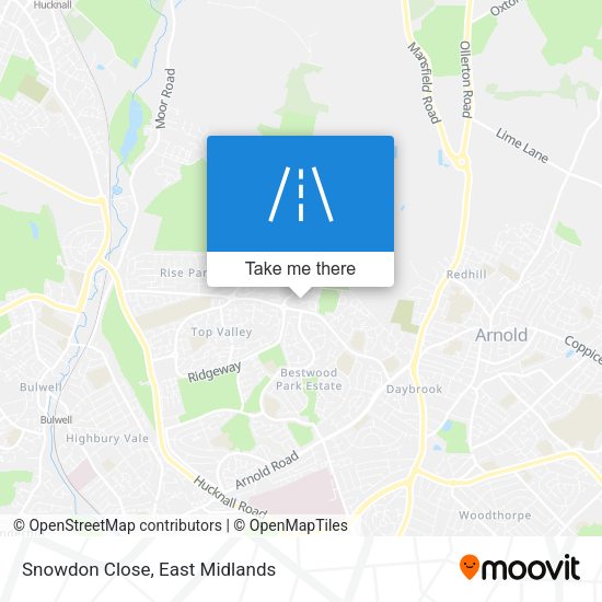 Snowdon Close map