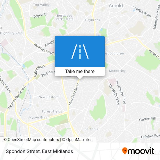 Spondon Street map