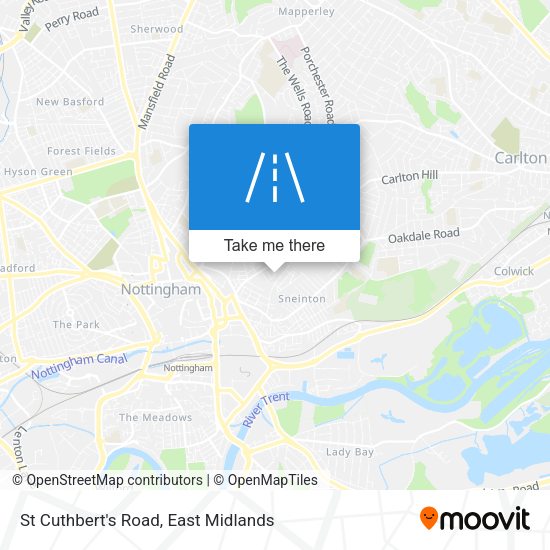 St Cuthbert's Road map