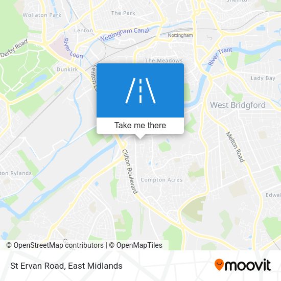 St Ervan Road map