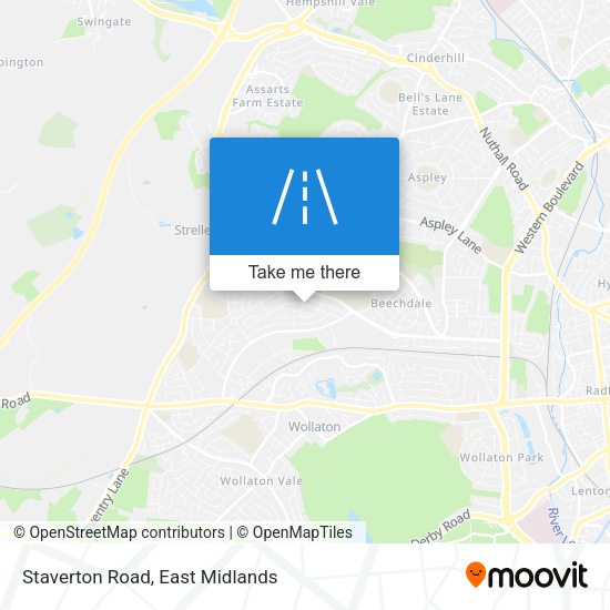 Staverton Road map