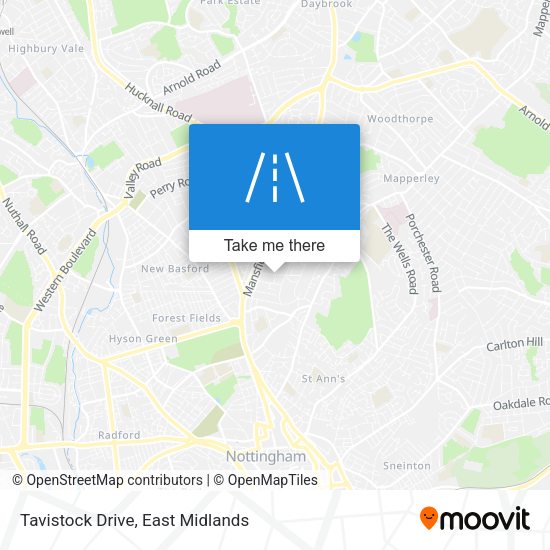 Tavistock Drive map