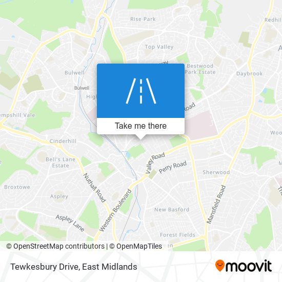 Tewkesbury Drive map