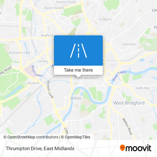 Thrumpton Drive map