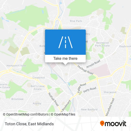 Toton Close map