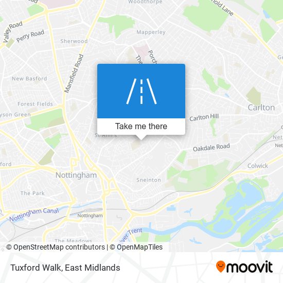 Tuxford Walk map