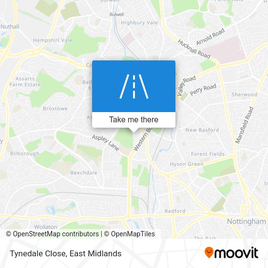 Tynedale Close map