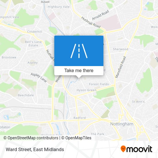 Ward Street map