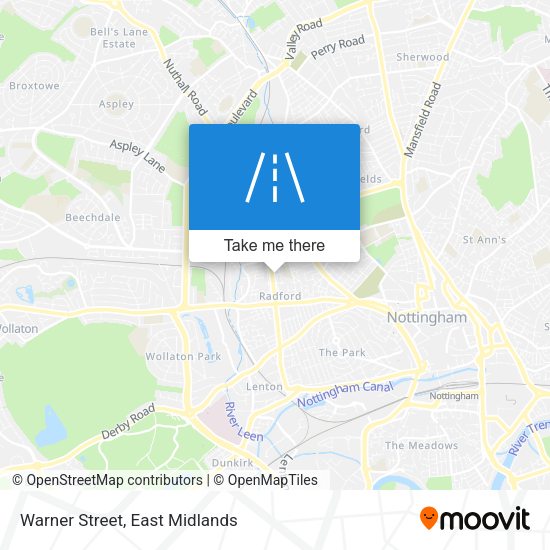 Warner Street map
