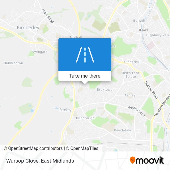 Warsop Close map