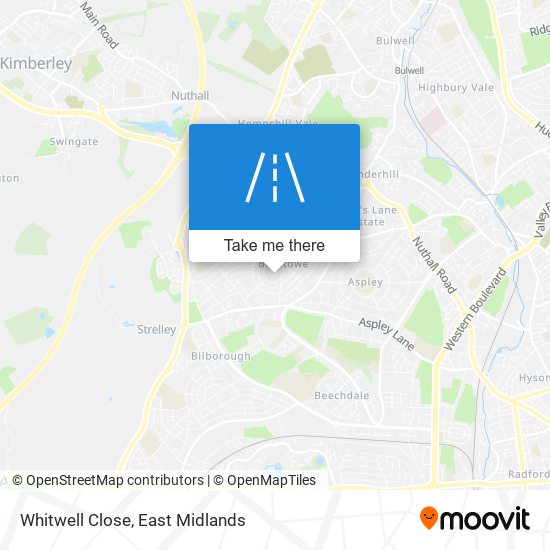 Whitwell Close map