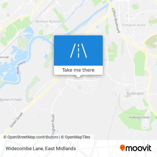 Widecombe Lane map