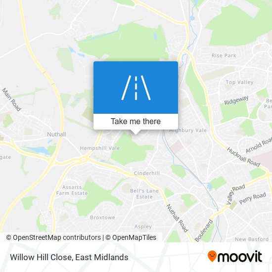 Willow Hill Close map