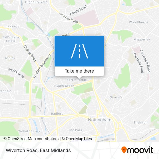 Wiverton Road map
