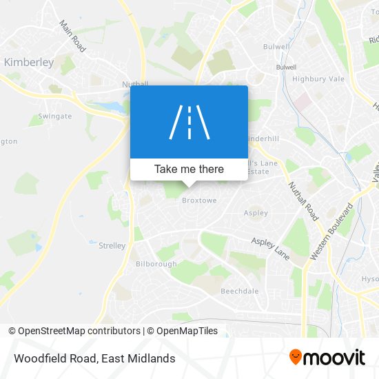 Woodfield Road map