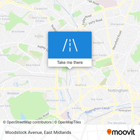 Woodstock Avenue map