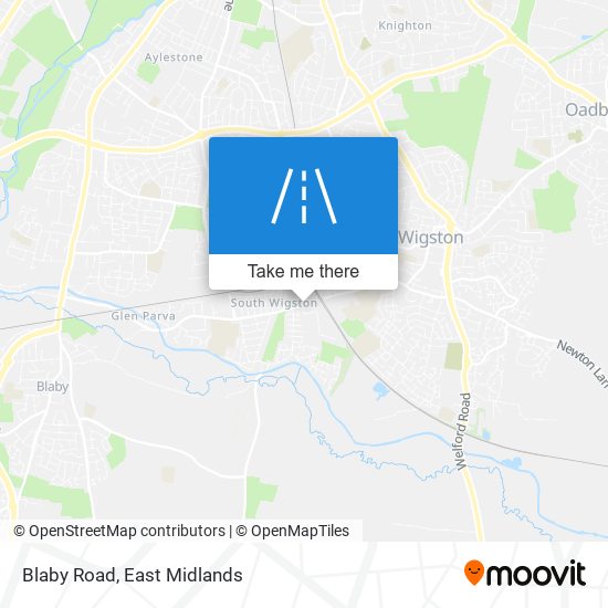 Blaby Road map