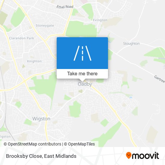 Brooksby Close map