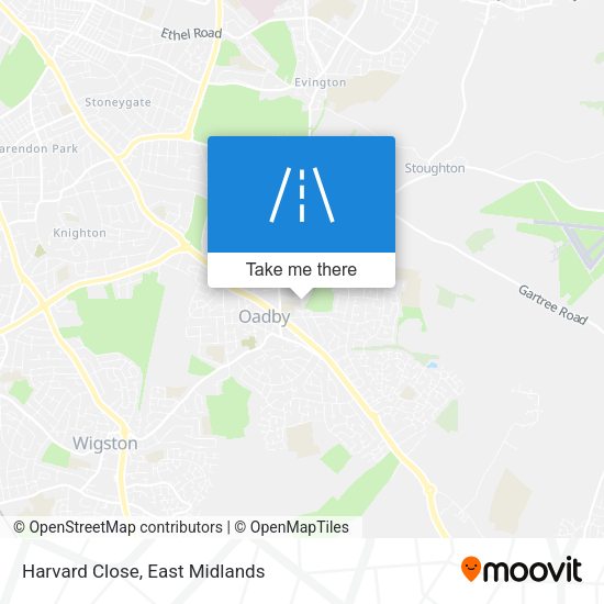 Harvard Close map