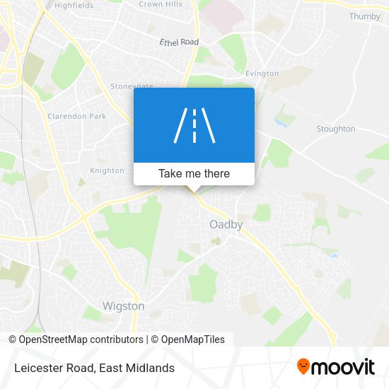 Leicester Road map