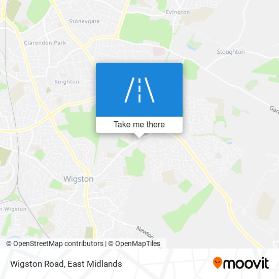 Wigston Road map