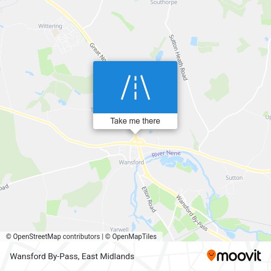 Wansford By-Pass map