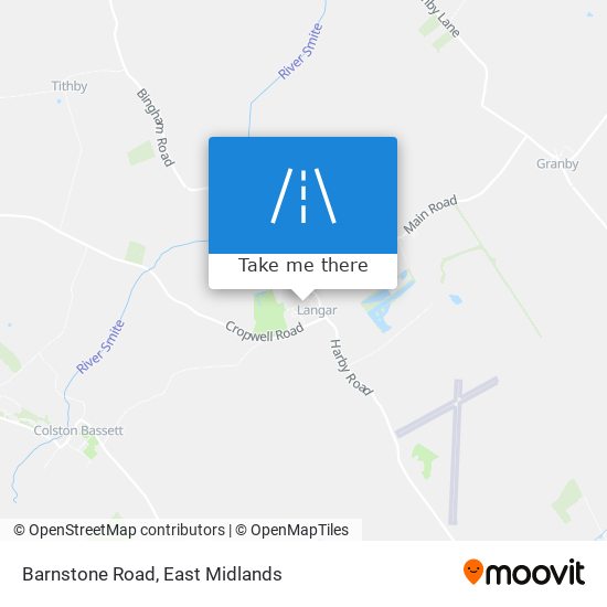 Barnstone Road map