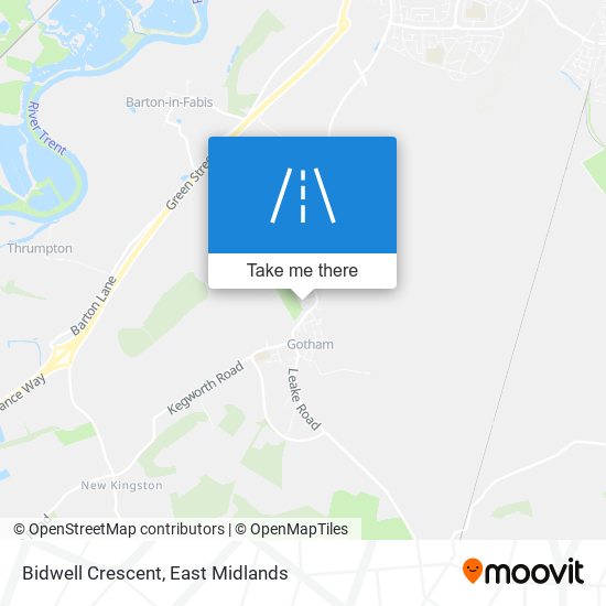 Bidwell Crescent map