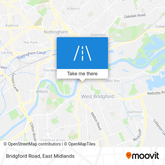 Bridgford Road map